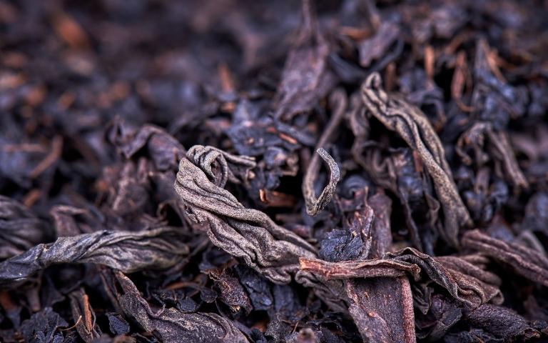 Oxidation in tea leaves.