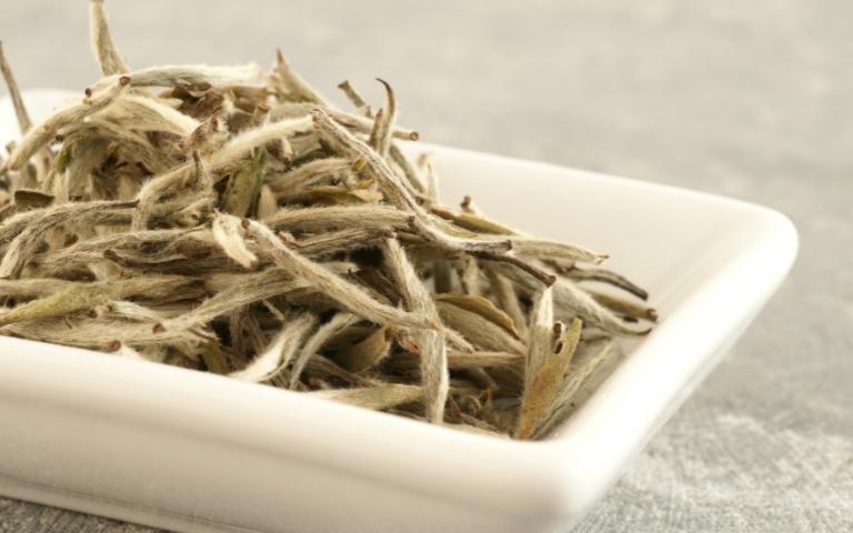 Silver needle tea from Fujian province in china.